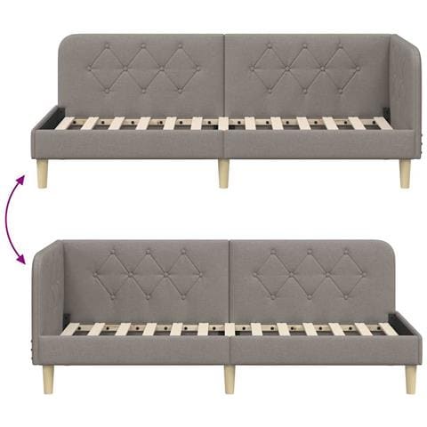 Cornice del letto ad angolo Talpa 80 x 200 cm Tessuto - Foto 9