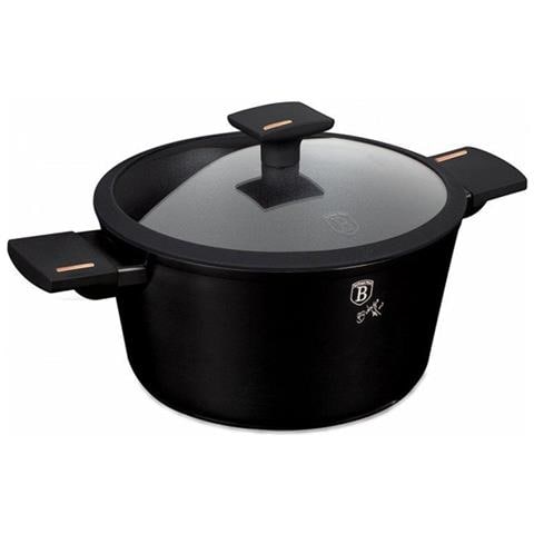 BH-7087 Pentola in titanio con coperchio in vetro, 24 cm, pentole antiaderenti - Foto 1