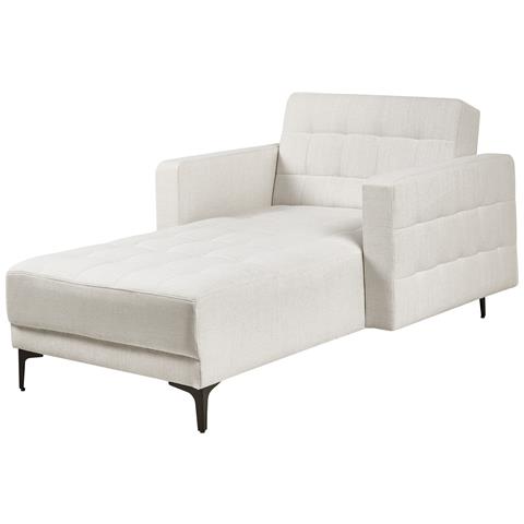 Chaise Longue Aberdeen Tessuto Bianco Sporco - Foto 2