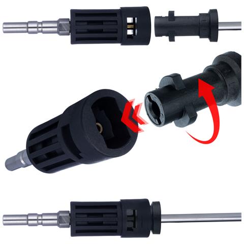 Adattatore Per Idropulitrice Compatibile Con Nilfisk E Kranzle D12 - Bayonet Kärcher K | Pressione Max 160 Bar | Installazione Facile E Durata Elevata - Foto 2