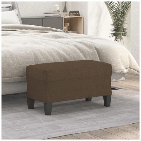 Panca Marrone 70x35x41 cm in Tessuto - Foto 2
