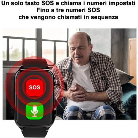 Sos Anziani Localizzatore Gps Sensore Da Polso Anticaduta Impermeabile Ip67 Chiamate Bidirezionali Geo-recinzione Controllo Battito Cardiaco Inclusa App Di Tracciamento In Inglese (sos Pulse) - Foto 2