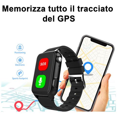 Sos Anziani Localizzatore Gps Sensore Da Polso Anticaduta Impermeabile Ip67 Chiamate Bidirezionali Geo-recinzione Controllo Battito Cardiaco Inclusa App Di Tracciamento In Inglese (sos Pulse) - Foto 4