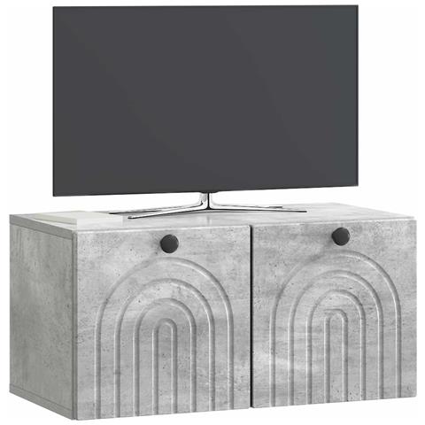 Mobile Porta TV da Muro Grigio Cemento 59,5 x 31 x 30 cm - Foto 2