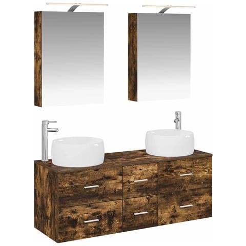 Set di mobili per il bagno 5 pcs Rovere Fumo - Foto 1