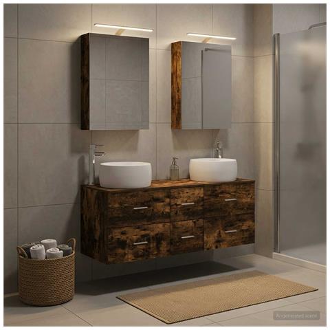 Set di mobili per il bagno 5 pcs Rovere Fumo - Foto 2