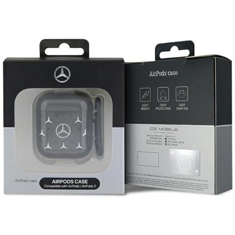 Custodia Per Airpods 1/2 Mercedes, Nera, Con Grande Motivo A Stelle. - Foto 1