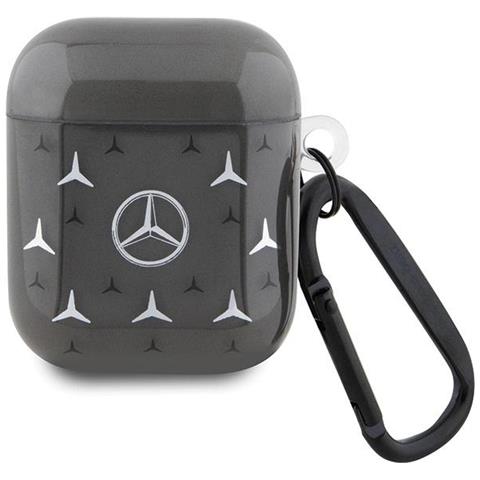 Custodia Per Airpods 1/2 Mercedes, Nera, Con Grande Motivo A Stelle. - Foto 2