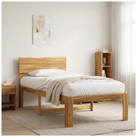 Letto Singolo con Testiera ROSTOCK Bianco 75 x 190 cm - Foto 2