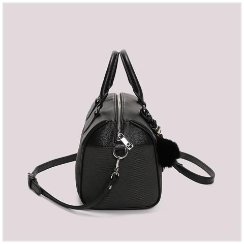 borsa bauletto con charm e cuore NERO - Foto 2
