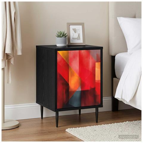Armadio da Notte HEESCH 2 pz Rovere Nero 36 x 33 x 51 cm - Foto 2