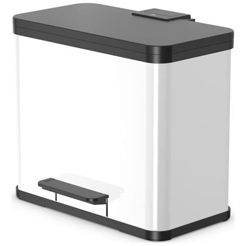 Pattumiera A Pedale Oko Duo Plus L 17 L+9 L Bianca 0630-230 - Foto 1