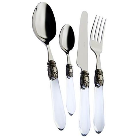 Posate Oxford , Set 24 Pz. - Trasparente Argento - Foto 1