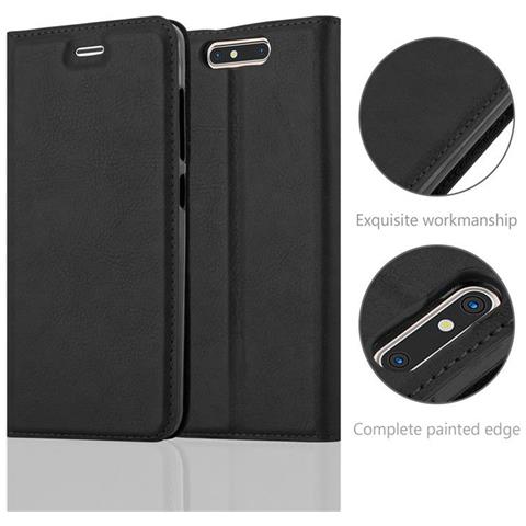 Custodia Compatibile Con Zte Blade V8 In Nero Di Notte - Coperchio Protettiva Con Chiusura Magnetica, Funzione Stand E Tasca Per Le Carte - Foto 5
