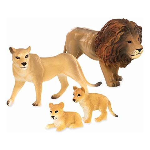 Terra Di Battat An2827z Lion Family Miniature Lion Animal Figurine For Kids 3yearsold & Up (4 Pc) Browna - Foto 1
