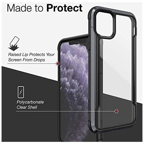 Shield Difesa - Custodia In Alluminio Per Iphone Pro Max 11 (test Di Caduta 3m) (nero)  - Foto 2