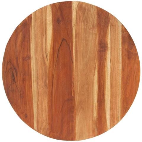 Piano Tavolo in Legno Massello di Acacia Rotondo 15-16 mm 80 cm - Foto 1