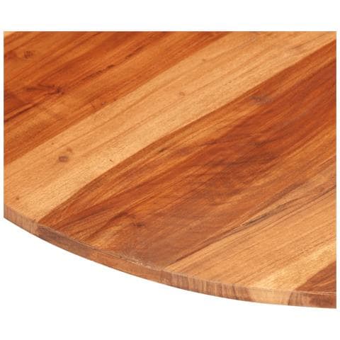 Piano Tavolo in Legno Massello di Acacia Rotondo 15-16 mm 80 cm - Foto 7