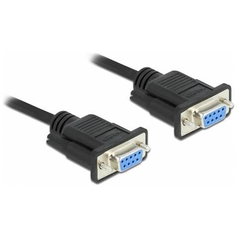 Cavo seriale RS-232 D-Sub9 femmina per femmina 2 m modem nullo - Foto 1