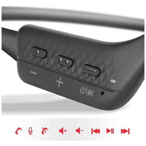 Cuffie Sportive Senza Fili Air Conduction, Bluetooth 5.3, Nero - Foto 5