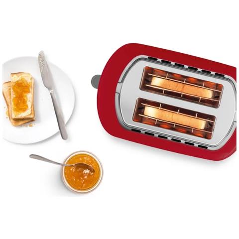 Tostapane Tat3a114 a 2 Fette Potenza 800 W Colore Rosso - Foto 2