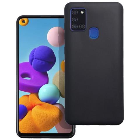 Custodia Tpu Silicone Cover Case Per Samsung Galaxy A21s Black - Foto 1