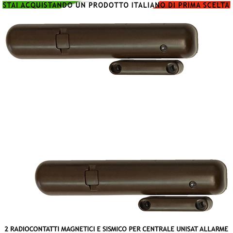 Sensori Magnetici 2 Pezzi Wireless Incorporano Sismico 2 Ingressi X Rilevatori Esterni Sensibilità Regolabile Anche Tr - Foto 1