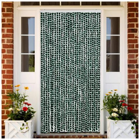 Tenda Antimosche Verde E Bianca 118x220 Cm In Ciniglia - Foto 1