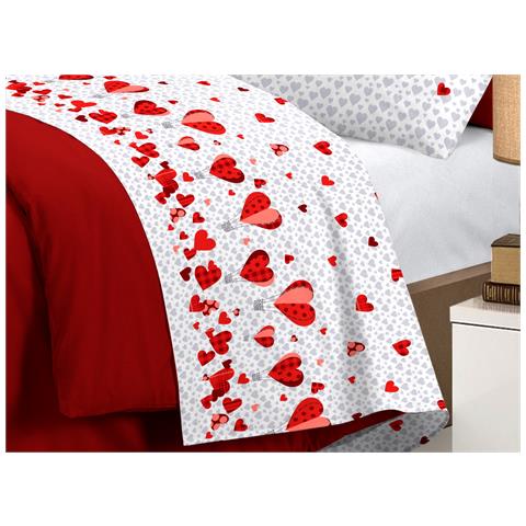 Completo Lenzuola Linea Pensieri Delicati 100% Cotone Disegno Mongolfiera Singolo Rosso - Foto 5