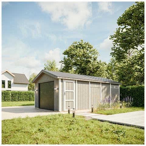Garage Qualité Premium 21 M²- L378xl648 Cm- Garage Pour Auto, Moto, Machines De Jardinage - Construction En Panneaux Lp Smartside - M992b - Foto 6