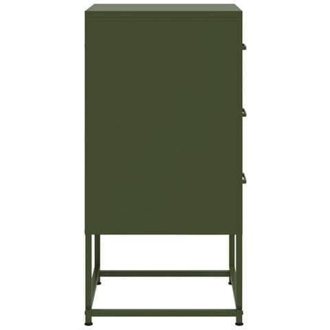 Comodino Verde Oliva 36x39x78 Cm In Acciaio - Foto 2
