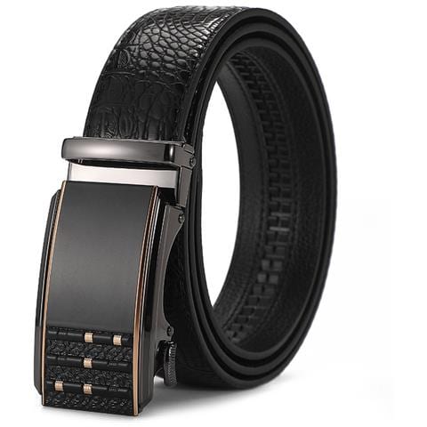 Cintura In Pelle Con Fibbia Automatica Gold - Foto 1