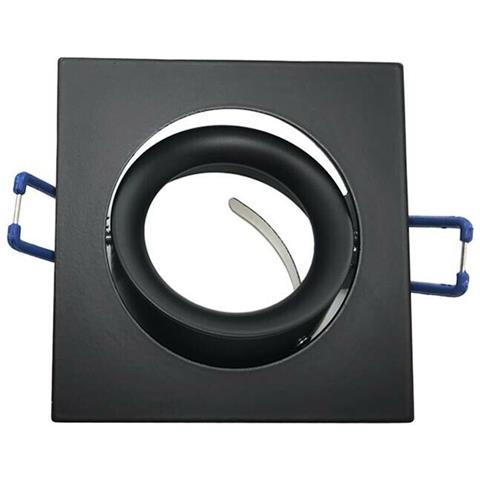 Portafaretto A Incasso Supporto Orientabile Porta Faretto Gu10 P20 Nero - Foto 1