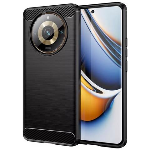 Custodia B-case Tpu Silicone Cover Case Per Realme 12 Pro 5g - Pro+ - Pro Plus Carbon Metal Black - Foto 1