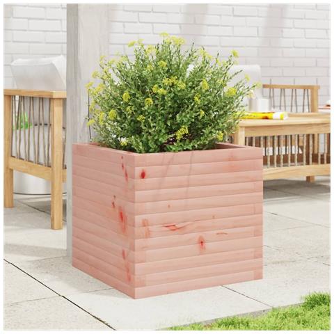 Fioriera Da Giardino 50x50x45,5 Cm In Legno Massello Di Douglas - Foto 3