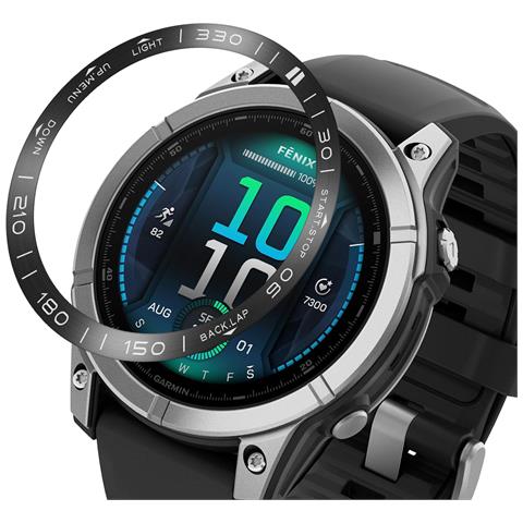 Anello In Acciaio Inossidabile Per Garmin Fenix 8 - 51mm Black 51mm - Foto 1