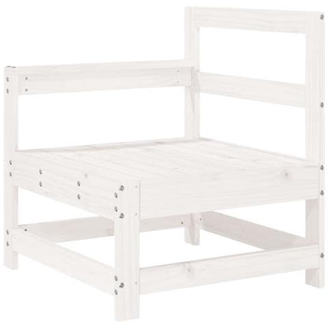 Set Salotto Da Giardino 6 Pz Bianco In Legno Massello Di Pino - Foto 3