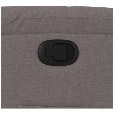 Poltrona Reclinabile In Tessuto Tortora - Foto 2