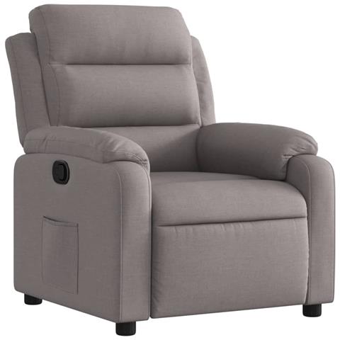 Poltrona Reclinabile In Tessuto Tortora - Foto 1
