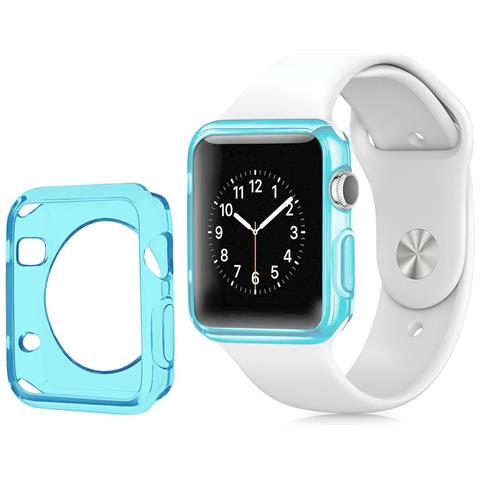 Apple Watch Cassa In Silicone 38 Mm 4x1x3 Cm. Colore Blu - Foto 1