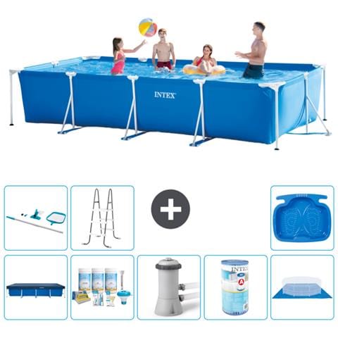 Piscina Fuori Terra - Rettangolo - 450x220x84 Cm - Blu - Include Accessori Coordinati A277 - Foto 1