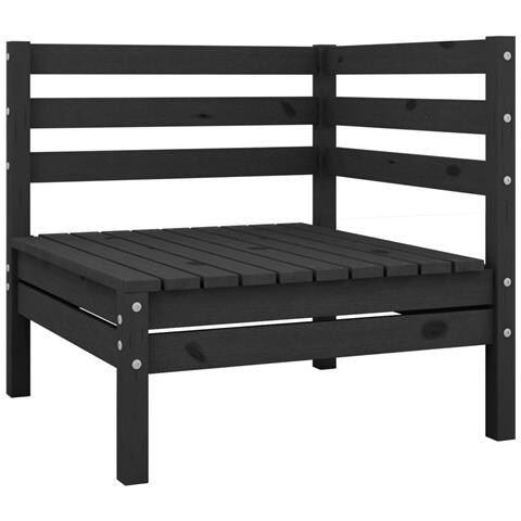 Lusso Casadino - Set Salotto Da Giardino 4 Pz In Legno Massello Di Pino Nero - Foto 2