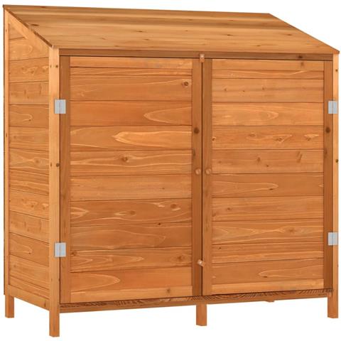 Capanno Da Giardino Marrone 102x52x112 Cm Legno Massello Abete - Foto 1