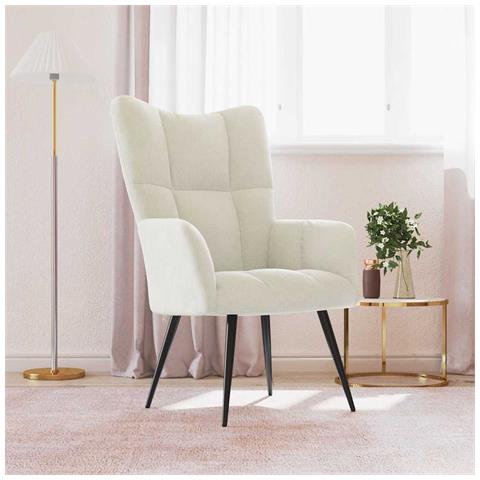 Lusso Casadino -  Sedia Relax Bianco Crema Velluto - Foto 8