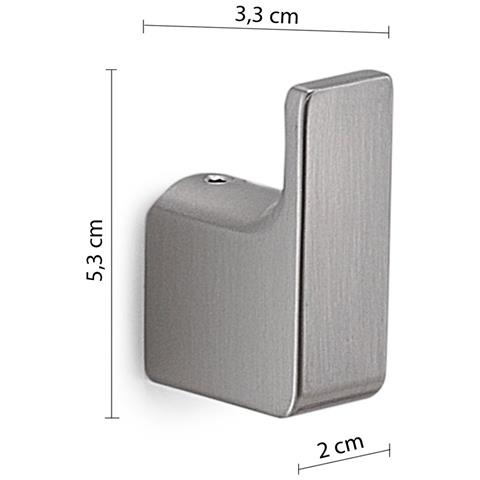 2 Appendiabiti Da Muro In Ottone E Cromall Pi27 Serie Pirenei Satinato - Foto 2