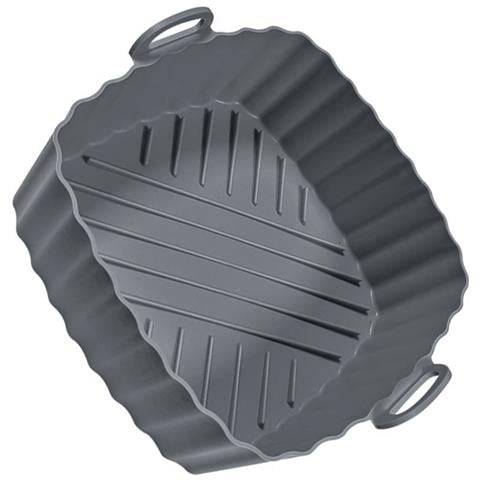 Padella Per Friggitrice Ad Aria Quadrata In Silicone Da 5l, Compatibile Con Xiaomi Maf01, Antiaderente E Facile Da Pulire Grey - Foto 2