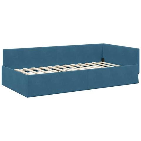 Cornice del letto ad angolo Altro con testiera Blu 80 x 200 cm - Foto 1