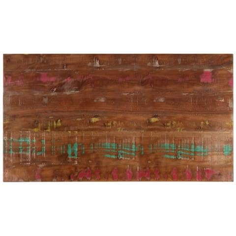 Piano Tavolo 100x50x3,8 cm Rettangolare in Massello di Recupero - Foto 1