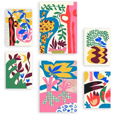 Set Di 6 Stampe Fate Del Redentore In Fiore, Dipinti Decorativi Estetici Astratti Per Il Tuo Soggiorno, Camera Da Letto, Casa A3 & A4 Senza Cornice - Foto 1