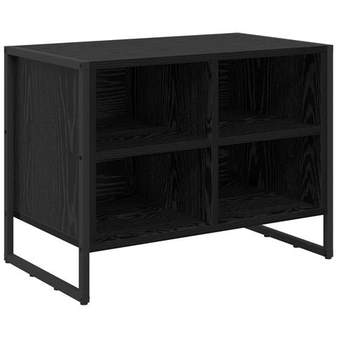 Mobile per scarpe Rovere Nero 60 x 35 x 44 cm Legno multistrato - Foto 1